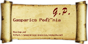 Gasparics Peónia névjegykártya